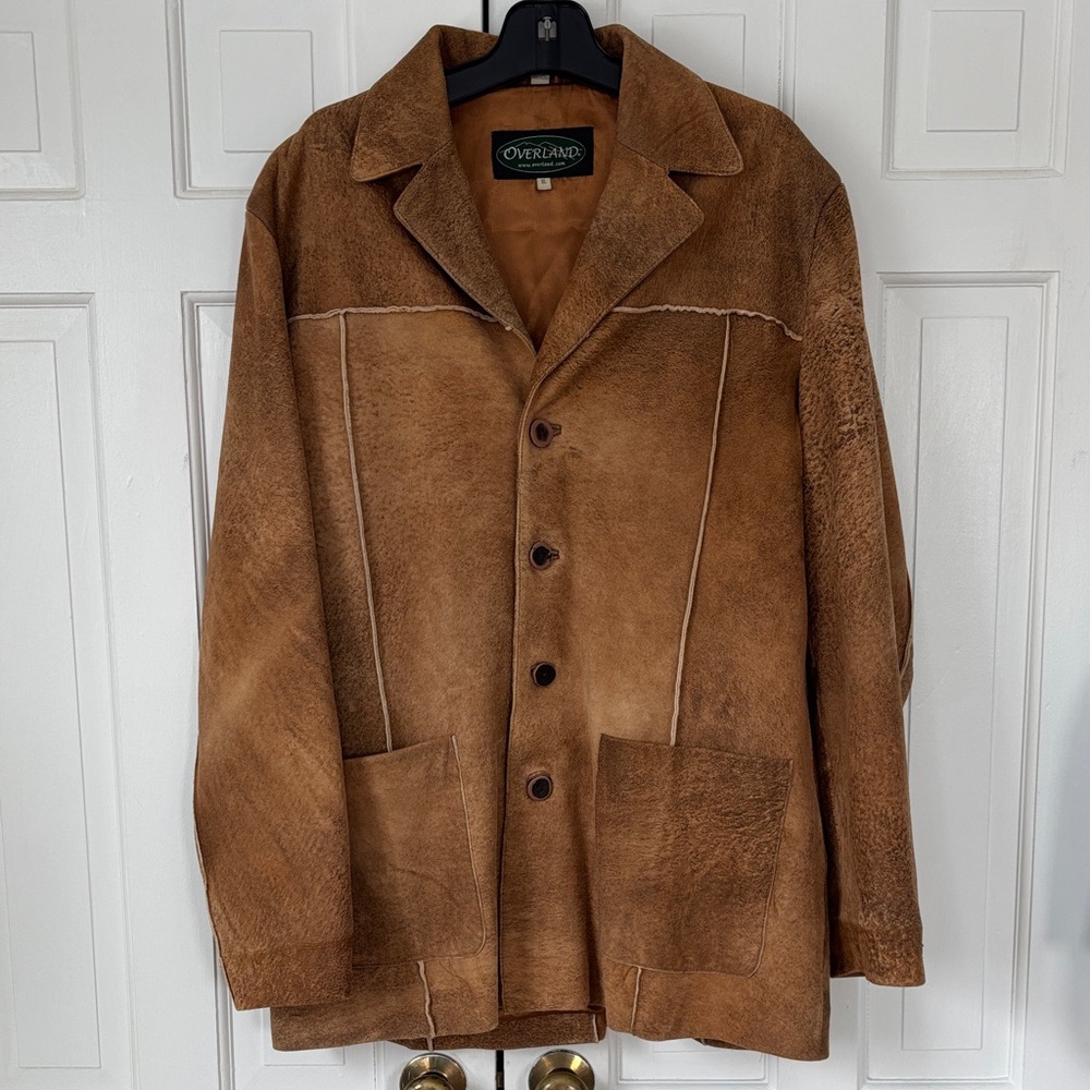 Overland Men's Tan Suede Jacket